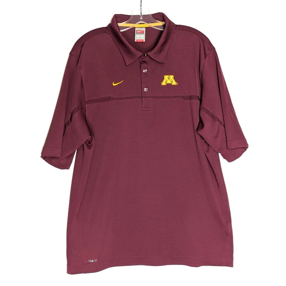 University of Minnesota Golden Gophers Nike Polo Shirt Mens Large